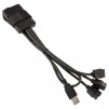 USB ХЪБ LIAN LI PW-U2TPAB USB 2.0 1-КЪМ-3 HUB ЧРН