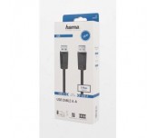 Кабел HAMA  USB 3.0, USB-A мъжко - USB-А мъжко, 1.5 м, 5Gbit/s, екраниран