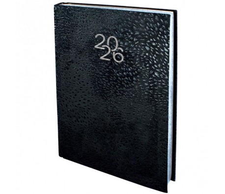 БЕЛЕЖНИК С ДАТИ ЧЕРЕН НАБУК В КУТИЯ 168Л СРЕБЪРНА ПОРЕЗКА