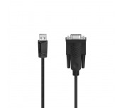 Кабел HAMA, USB - D-Sub (RS232) 9-Pin, 1.50 m, Черен