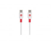 Кабел Skross, USB-C - USB-C мъжко, USB 2.0, 2.0 м, Бял