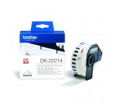Brother DK-22214 White Continuous Length Paper Tape 12mm x 30.48m, Black on White