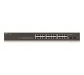 Суич ZYXEL GS1900-24, 24 портов управляем, Gigabit, Монтаж в шкаф