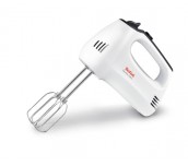 Tefal HT310138, Hand Mixer, 300W, 5 Speeds + turbo,  2 Beaters, 2 Dough hooks, white/dark grey