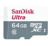 Карта памет SANDISK Ultra microSDXC UHS-I, 64GB, Class 10, 100Mb/s