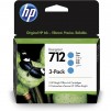 HP 712 Cyan Ink Cartridge 3-Pack
