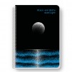 ТЕТРАДКА СПИРАЛА B&W MOONLIGHT А4 80Л 2 ТЕМИ