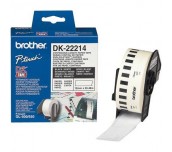 ЛЕНТА BROTHER DK22214 12ММ/30.48М BLACK ON WHITE
