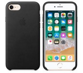 Apple iPhone 8/7 Leather Case - Black