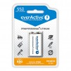 Акумулаторна Батерия R22 9V LiIon 500mAh/550 precharged +Usb-C  1бр. в опаковка EVERACTIVE