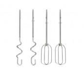 Tefal HT310138, Hand Mixer, 300W, 5 Speeds + turbo,  2 Beaters, 2 Dough hooks, white/dark grey