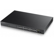 Суич ZYXEL GS1900-24HP, 24 портов управляем PoE, за монтаж в шкаф