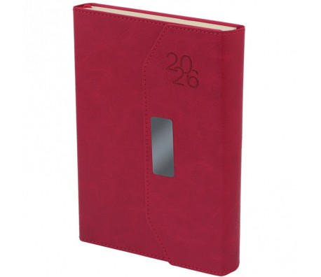 БЕЛЕЖНИК С ДАТИ МАГНИТЕН КАПАК 14.5Х21 168Л ЧЕРВЕН