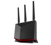 Asus Gaming Wireless Router, RT-BE86U, BE6800, Dual-Band, Quad-Core 2.6GHz CPU, 256MB/1GB Flash/RAM, 4K-QAM, MLO, 10G port, 2.5G quad-port, AiProtection Pro, Adaptive QoS, VPN Fusion, Instant Guard, I