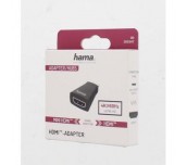 Адаптер HAMA 200347, Mini-HDMI мъжко - HDMI женско, Ultra-HD, 4K, Черен