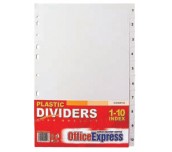РАЗДЕЛИТЕЛ PVC 1-10 ЦИФРИ А4 OE