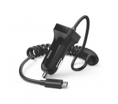 Зарядно за кола HAMA, с USB-C кабел, 12 W, 201609