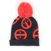 Комплект шал и шапка DIFUZED Deadpool, Symbol, Черен/Червен