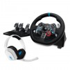 Logitech G29 Driving Force Racing Wheel for PlayStation 5 and PlayStation 4 - Black,  Astro A10, PS5/PS4 - White