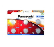 Бутонна батерия литиева PANASONIC CR2032, 3V, 6 бр. в блистер /цена за 6 бр./
