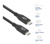 ACT Кабел USB-C - USB-C, 0.5 м / USB4, 20Gbps, 240W