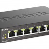 Суич D-Link DGS-1008P, 4x PoE + 4 x стандартни, 10/100/1000, Gigabit,