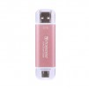 Transcend 2TB, USB External SSD, ESD310P, USB 10Gbps, Type C/ A, Pink