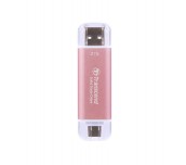 Transcend 2TB, USB External SSD, ESD310P, USB 10Gbps, Type C/ A, Pink