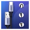 КАБЕЛ USB UGREEN US288 А / USB-C 3A,1М, ПЛЕТЕН ЧЕРЕН