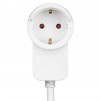 Удължителен кабел HAMA Powerplug, Шуко мъжко, Шуко женско, Допълнителен контакт, 3.0 m, Бял