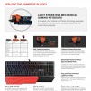 A4tech Bloody B975 Геймърска механична клавиатура, Brown switch