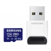 Карта памет Samsung PRO Plus, microSDXC, UHS-I, 128GB, Адаптер, USB четец