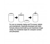 Почистващи кърпи ACT AC9515, За клавиатури, LCD монитори, 100 бр.