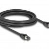 Мрежови кабел Delock, Cat.8.1 S/FTP, 3 m, Дo 40 Gbps, Черен