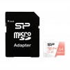 Карта памет Silicon Power Superior 64GB, microSDXC, Class 10, SD Adapter