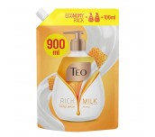 ТЕЧЕН САПУН ТЕО RICH MILK HONEY 900МЛ ПАУЧ ЖЛТ