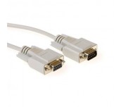 Кабел ACT AK2305, RS232 мъжко - RS232 женско, 1.8м, Бял, Булк