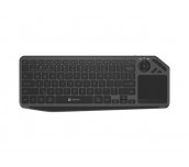 Natec Turbot 2 Keyboard, US, Wireless, BT, 2.4GHz, X-Scissors with Touchpad for Smart TV, Black-Gray