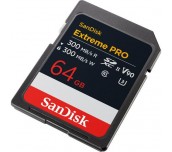 SanDisk Карта памет Extreme Pro SDXC 64GB 300MB/s & 300Mb/s Class 10 V90 UHS-II