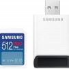 Карта памет Samsung PRO Plus, SD Card, 512GB, USB Четец, Бяла