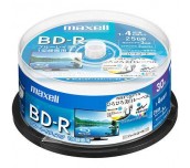 BD-R MAXELL, Single layer, Blu-Ray, 25 GB, 4x, Printable, 25 px.