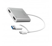 Адаптер j5create JCA365, За 2 монитора, USB-C - 2 x HDMI