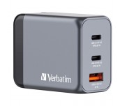 Verbatim GNC-65 GaN Charger 3 Port 65W USB A/C (EU/UK/US)
