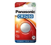 Бутонна батерия литиева PANASONIC CR2450, 3V, 1 бр. в блистер, цена за 1 бр.