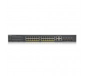 Суич ZYXEL GS1920-24HPV2, 24 портов Gigabit Smart-Managed PoE, за монтаж в шкаф