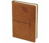 БЕЛЕЖНИК С ДАТИ ЛУКС ТЕРМО КОЖА 14.5Х21 168Л КАФЯВ