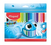 ФЛУМАСТЕРИ MAPED COLORPEPS ОКЕАН 18 ЦВЯТА