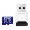 Карта памет Samsung PRO Plus, microSDXC, UHS-I, 256GB, Адаптер, USB четец