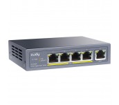 Суич Cudy GS1005P, 5 портов, 10/100/100, PoE+ Switch 60W, Uplink порт