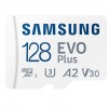Карта памет Samsung EVO Plus, microSDXC, UHS-I, 128GB, Адаптер
